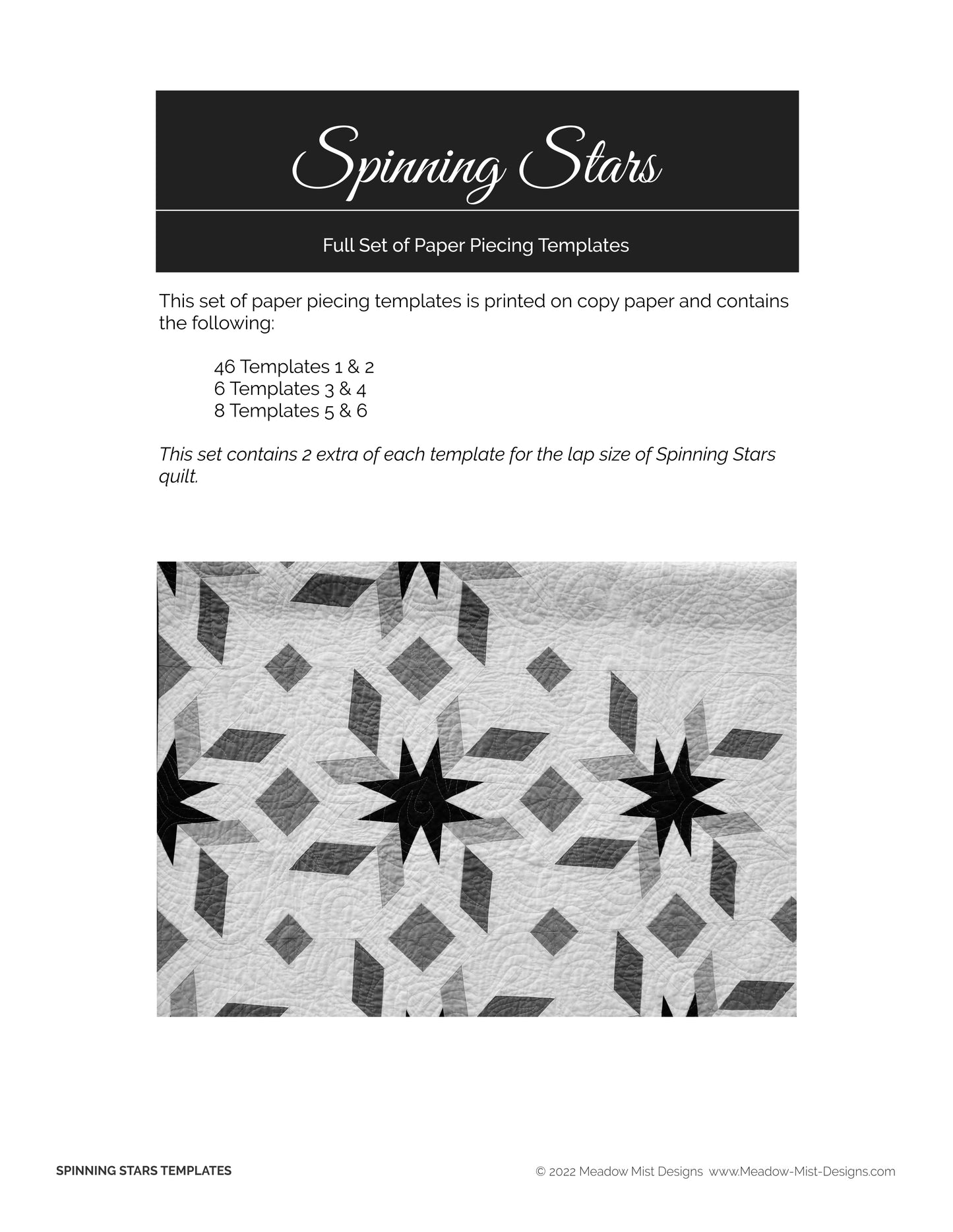 Spinning Stars - Printed Templates