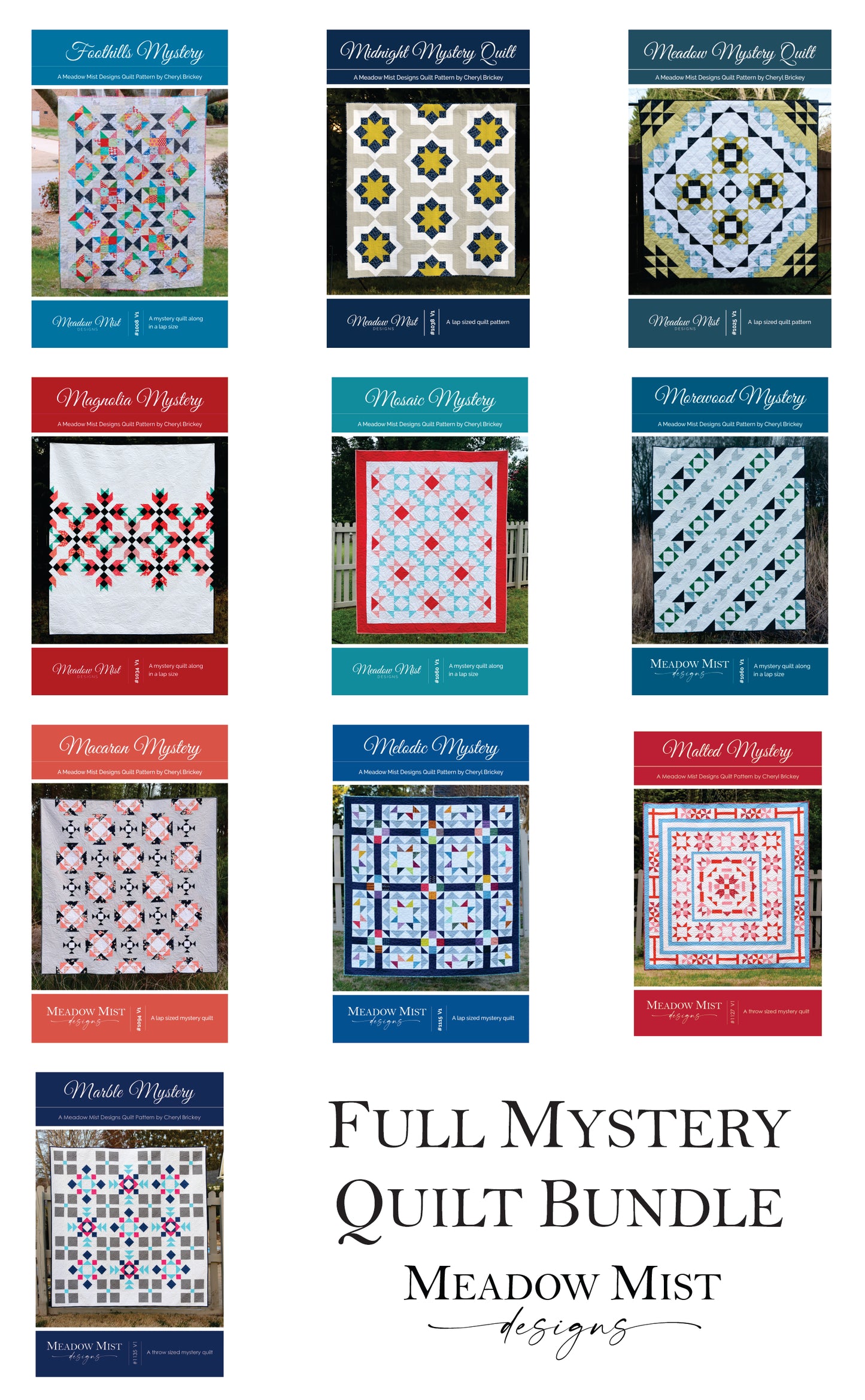 Full Mystery Quilt Bundle - Ten (10) Digital Patterns