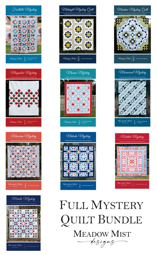 Full Mystery Quilt Bundle - Ten (10) Digital Patterns