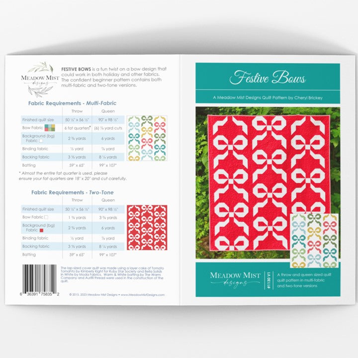 Festive Bows - Printed Pattern