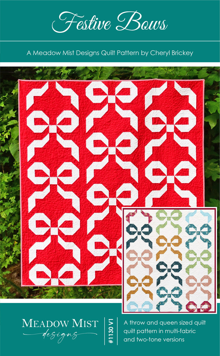 Festive Bows - Digital Pattern – Meadow Mist Designs