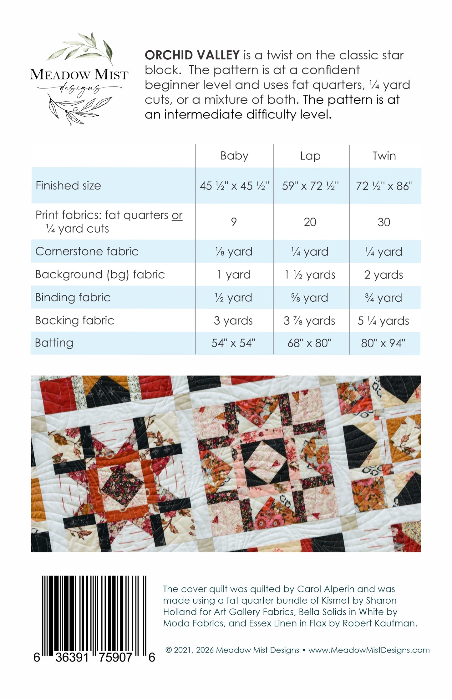 Orchid Valley - Printed Pattern