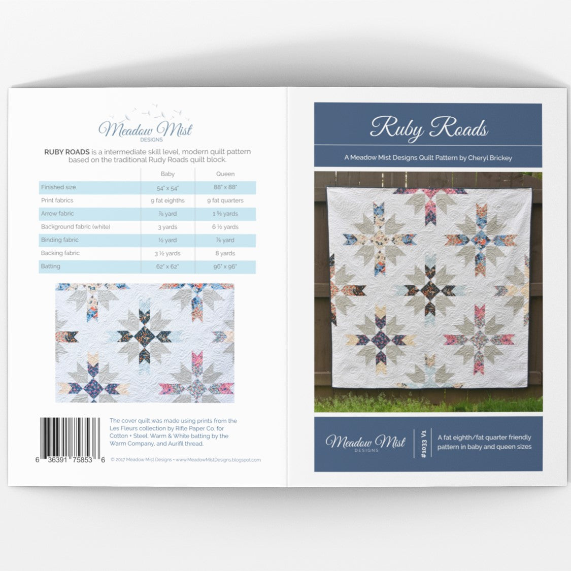 Ruby Roads - Printed Pattern