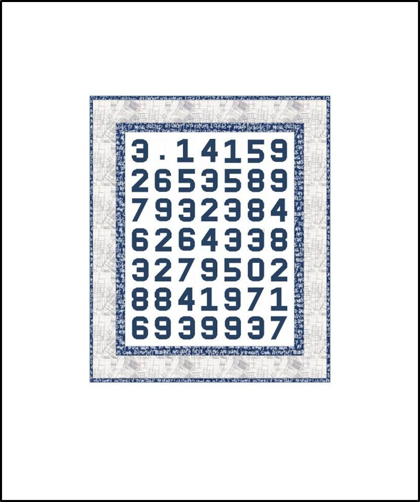 Paper Pieced Numbers and Pi Quilt - Digital Pattern